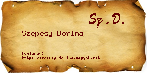 Szepesy Dorina névjegykártya