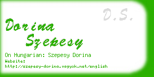 dorina szepesy business card